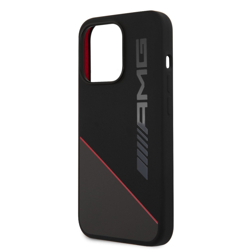 AMG Liquid Silicone Two Tone Zadný Kryt pre iPhone 14 Pro Max Black