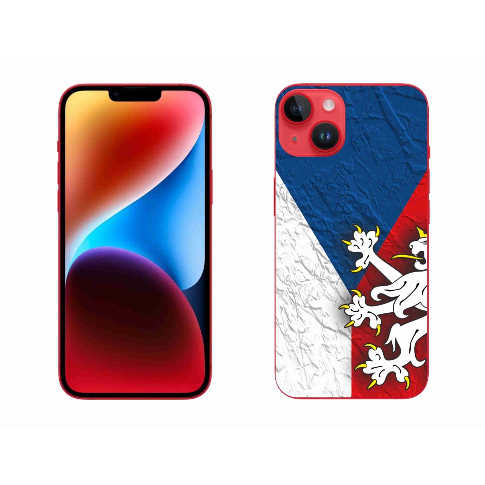Gélový kryt mmCase na iPhone 14 Plus - česká vlajka 1