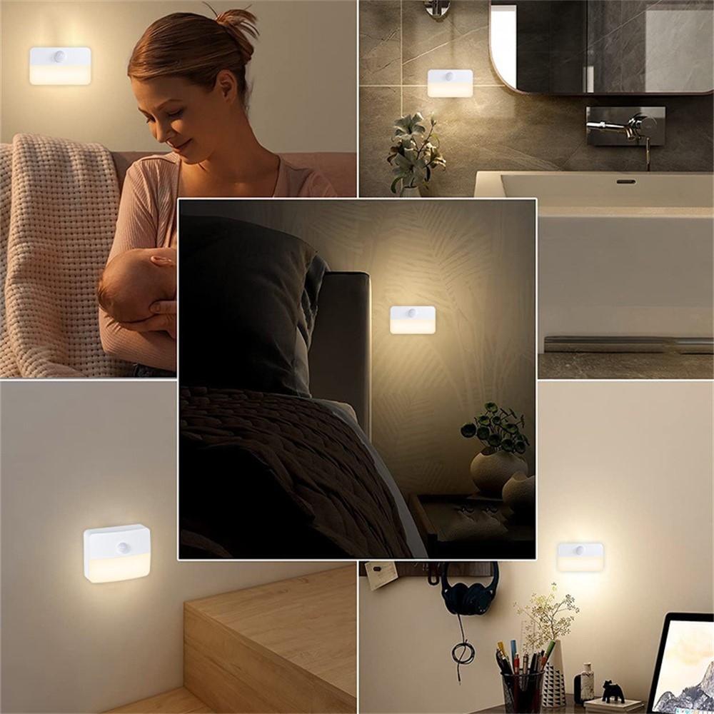 Batériové LED svetlo s pohybovým čidlom do interiéru – teplé biele