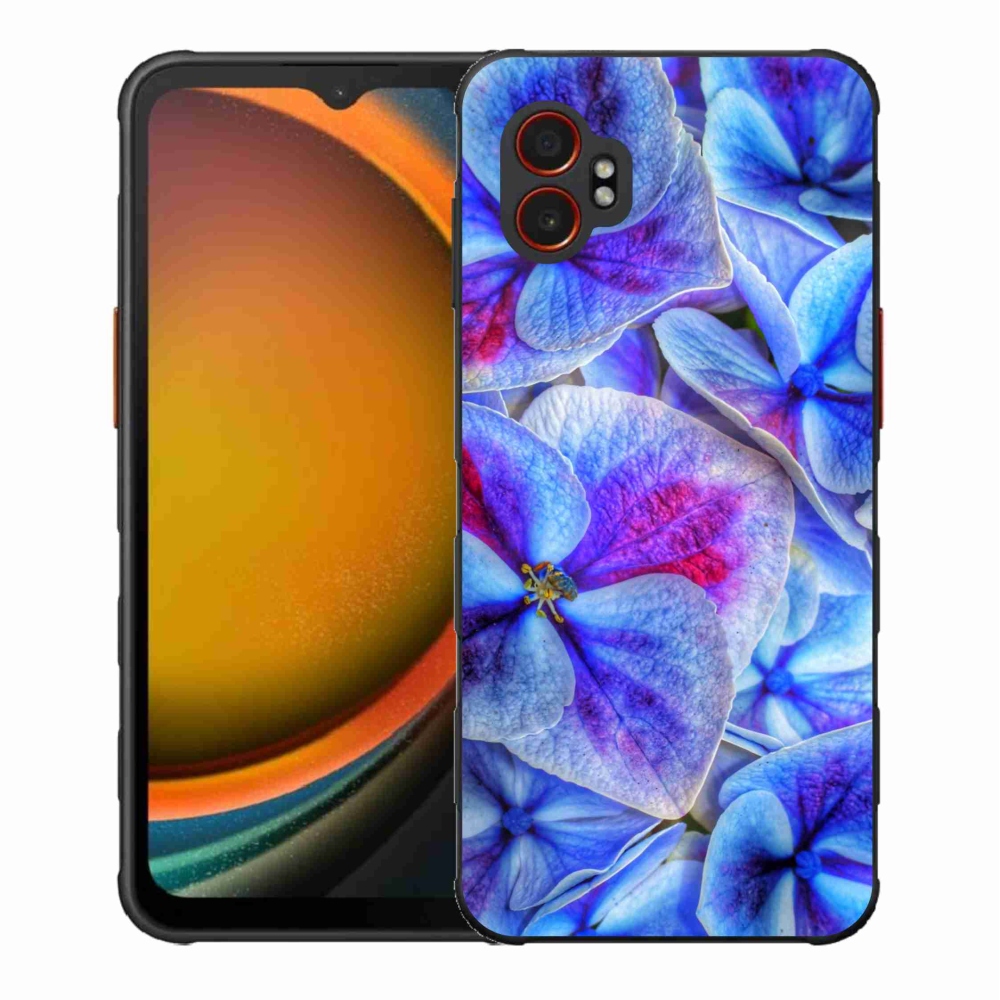 Gélový kryt mmCase na Samsung Galaxy Xcover 7 Pro - modré kvety 1