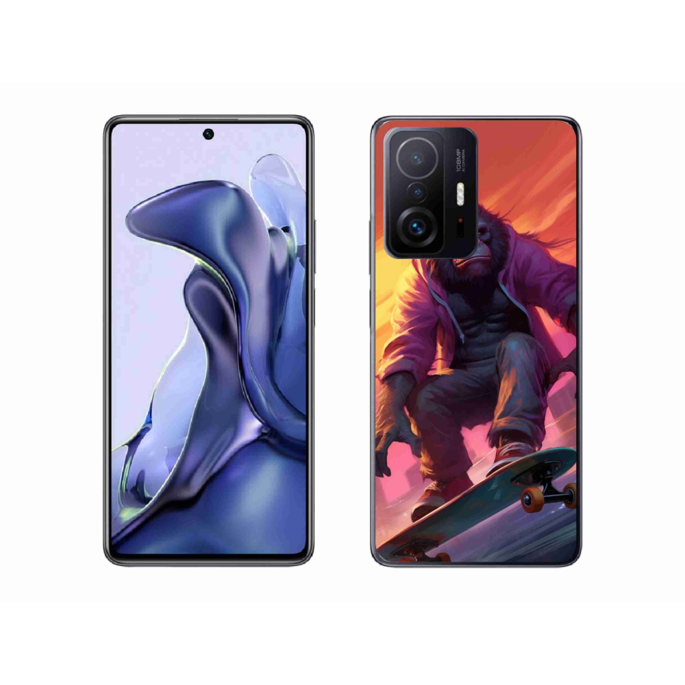 Gélový kryt mmCase na Xiaomi 11T - gorila na skateboarde