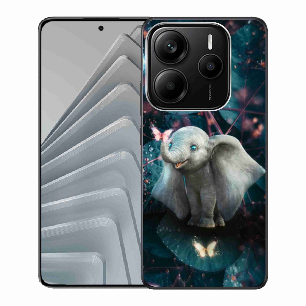 Gélový kryt mmCase na Xiaomi Redmi Note 14 5G - roztomilý slon