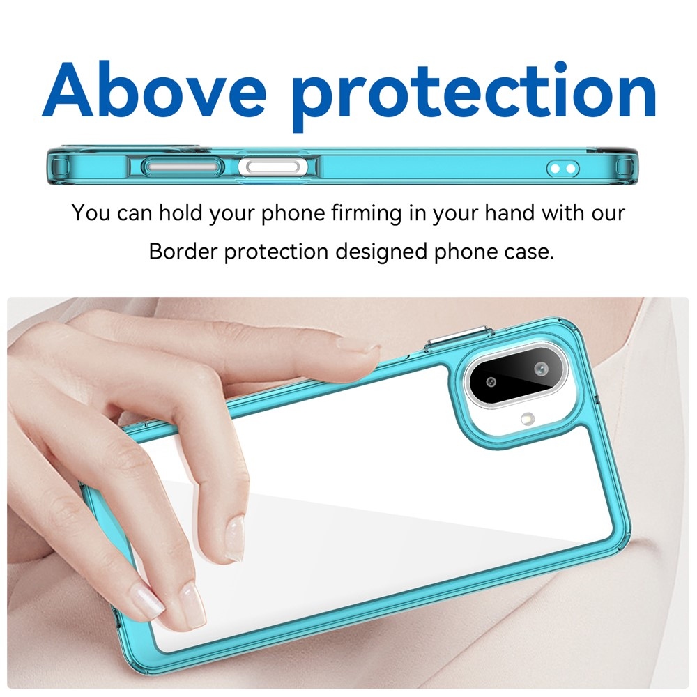 Gélový obal s pevným chrbtom na Samsung Galaxy A07 4G - svetlomodrý