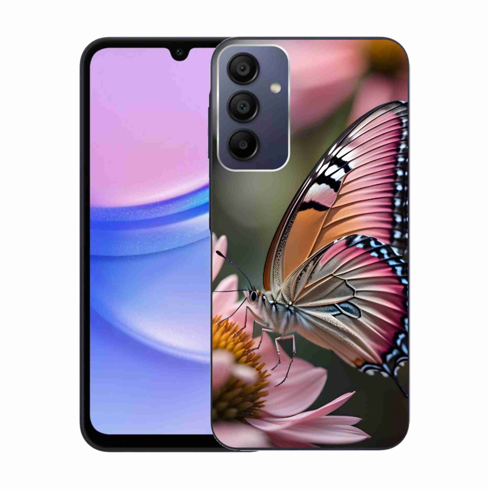 Gélový kryt mmCase na Samsung Galaxy A15 4G/5G - farebný motýľ