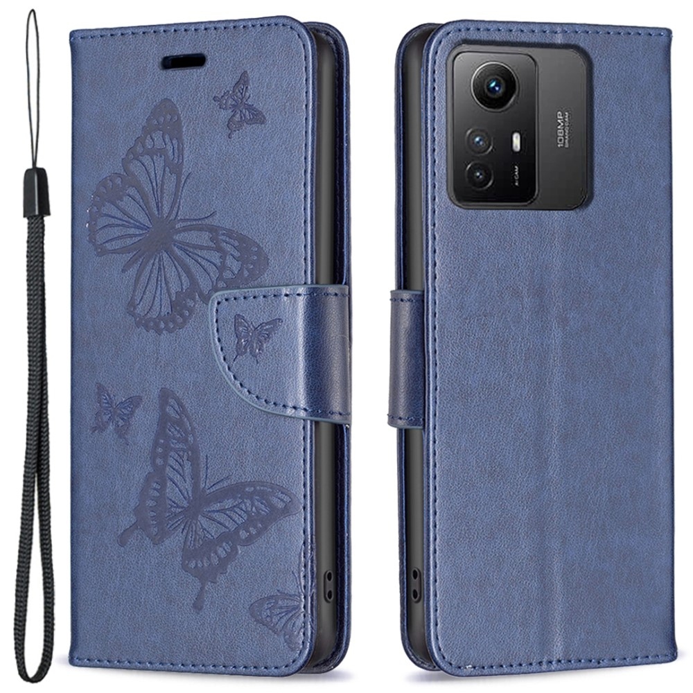 Butterfly knižkové púzdro na Xiaomi Redmi Note 12S - modré