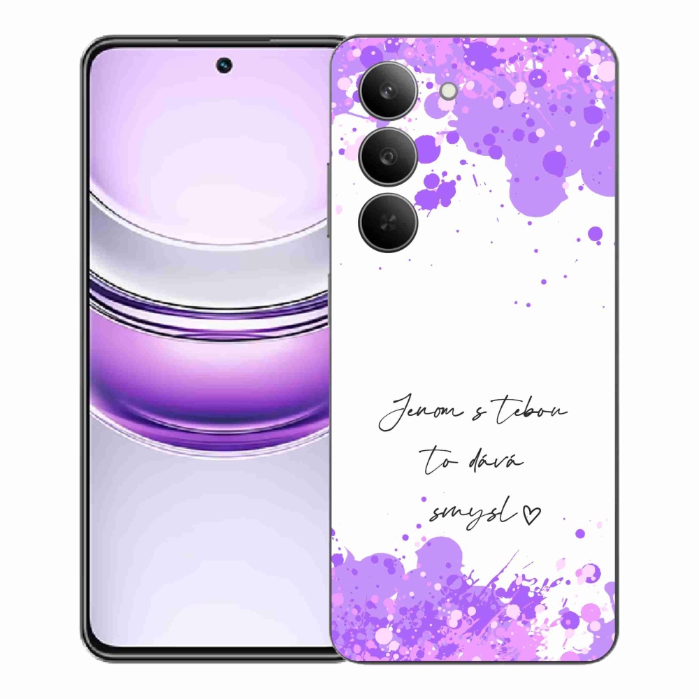 Gélový kryt mmCase na Realme 14x 5G - zamilovaný text biele pozadie