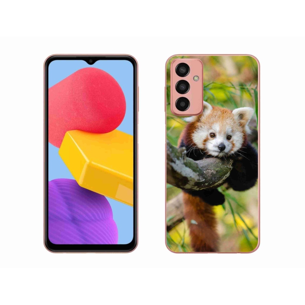 Gélový kryt mmCase na Samsung Galaxy M13 - panda červená