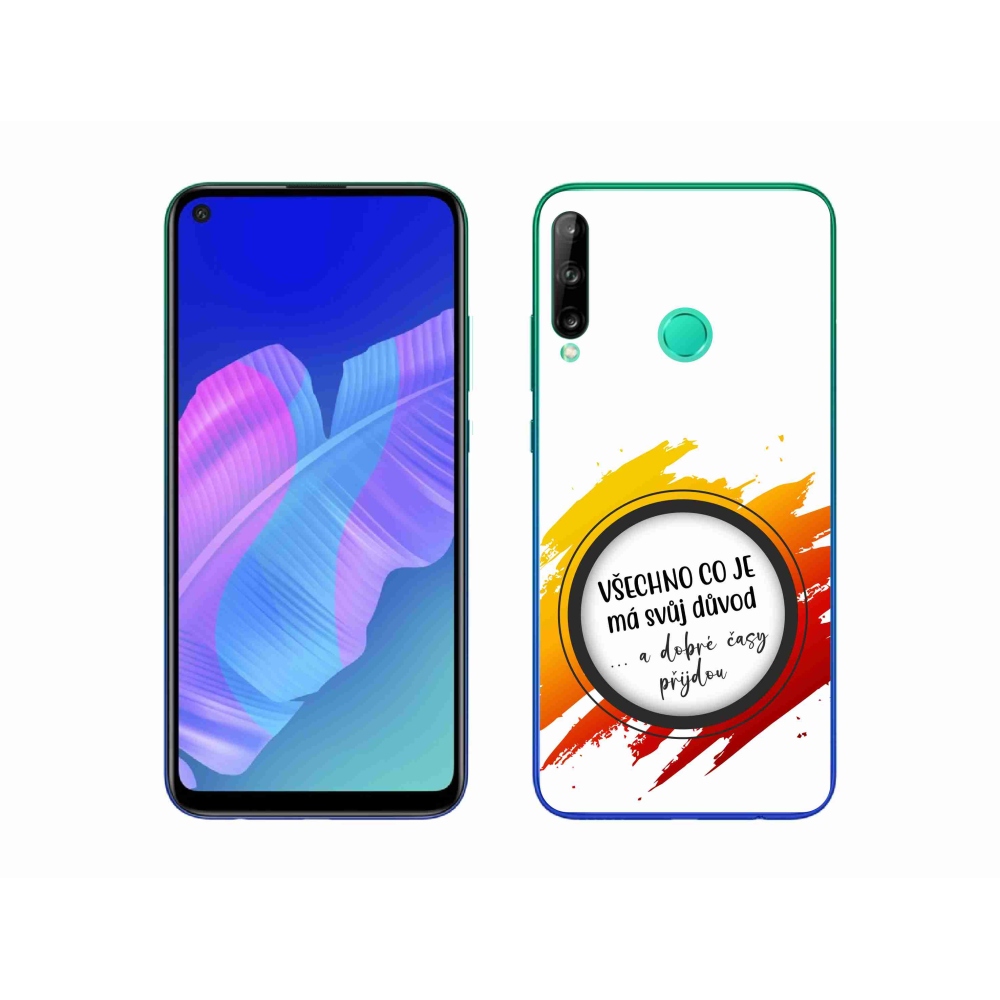 Gélový kryt mmCase na Huawei P40 Lite E - citát 3 biele pozadie