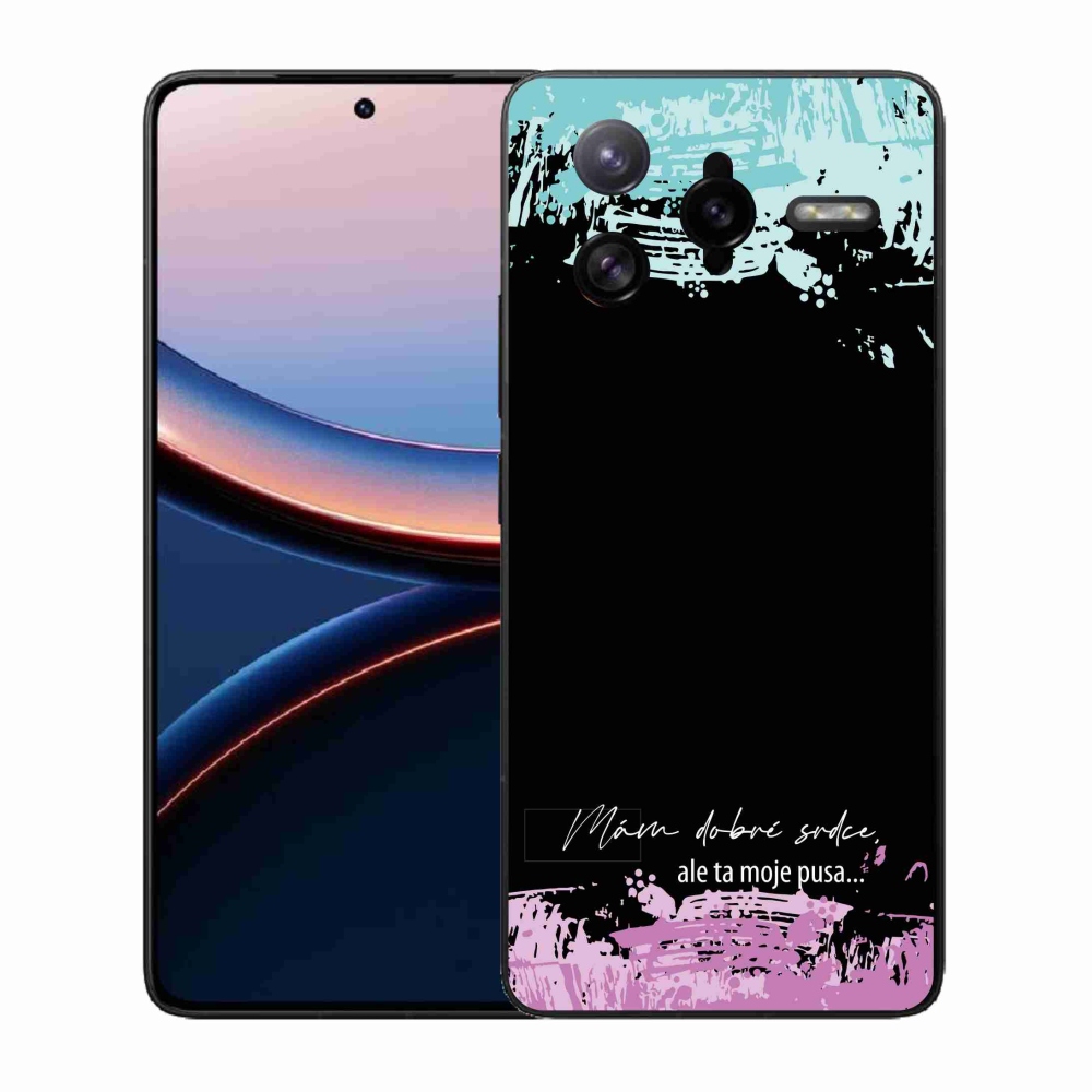 Gélový kryt mmCase na Xiaomi Poco F7 Ultra - vtipný text 3 čierne pozadie