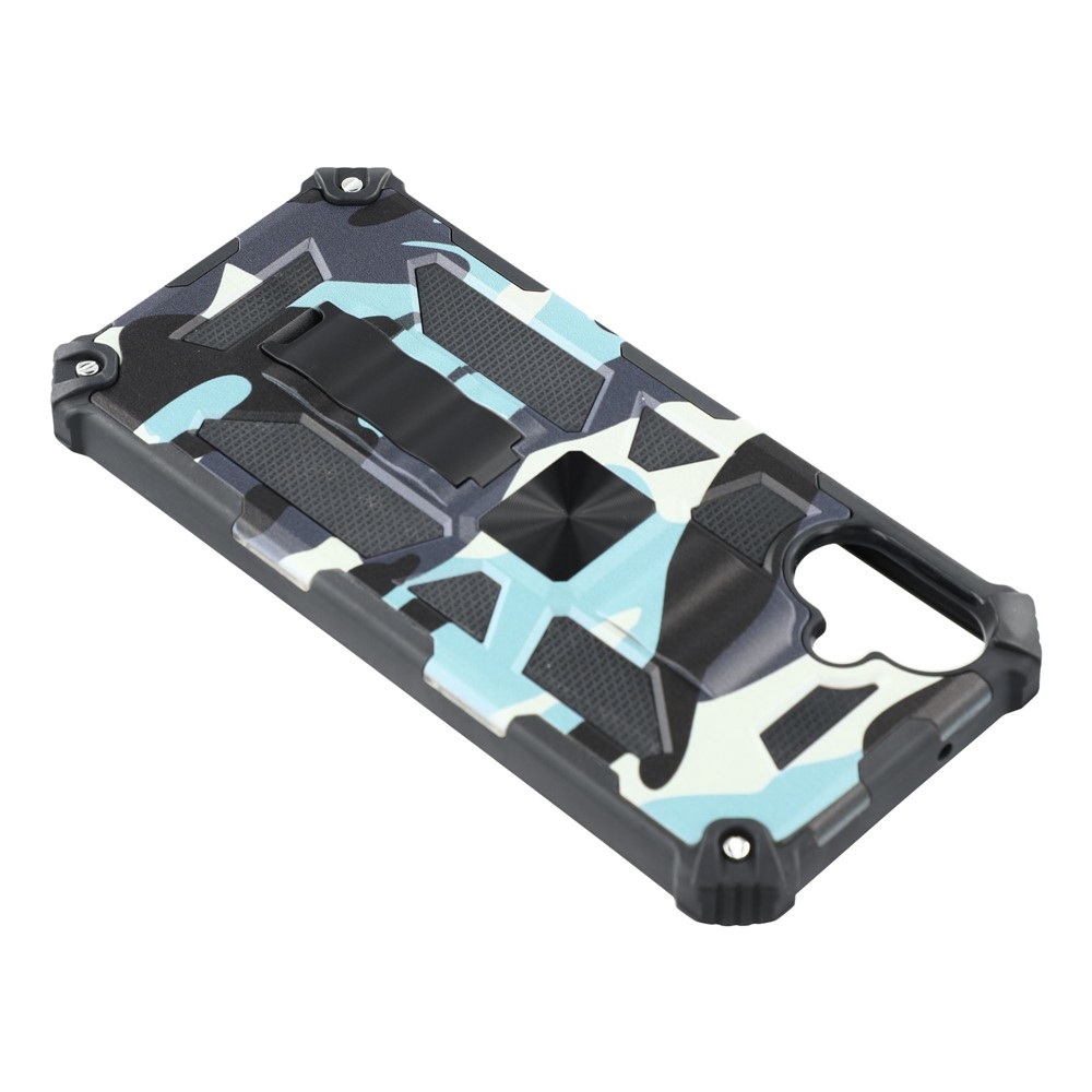 Camouflage odolný kryt na Samsung Galaxy A07 4G - svetlomodrý
