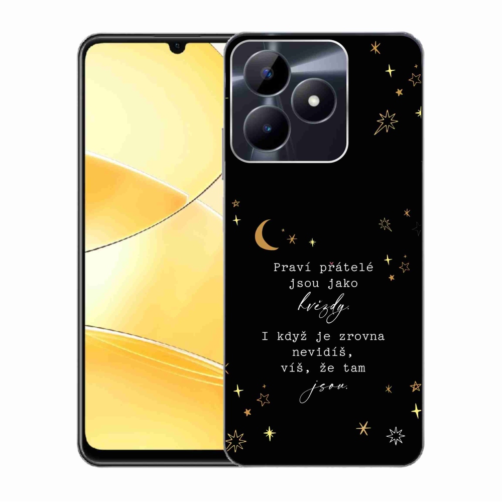 Gélový kryt mmCase na Realme C51/C53 - citát 6 čierne pozadie