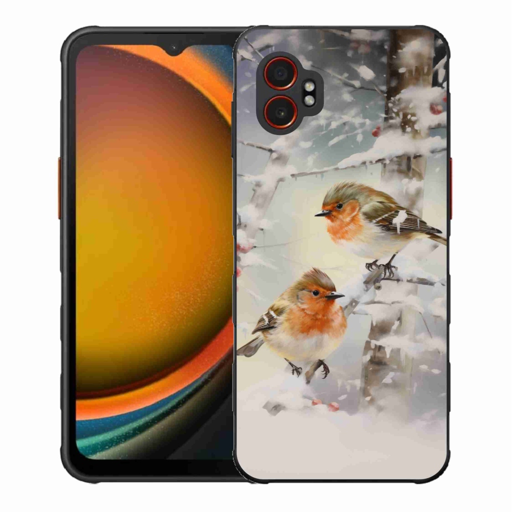 Gélový kryt mmCase na Samsung Galaxy Xcover 7 Pro - vtáčiky v zime