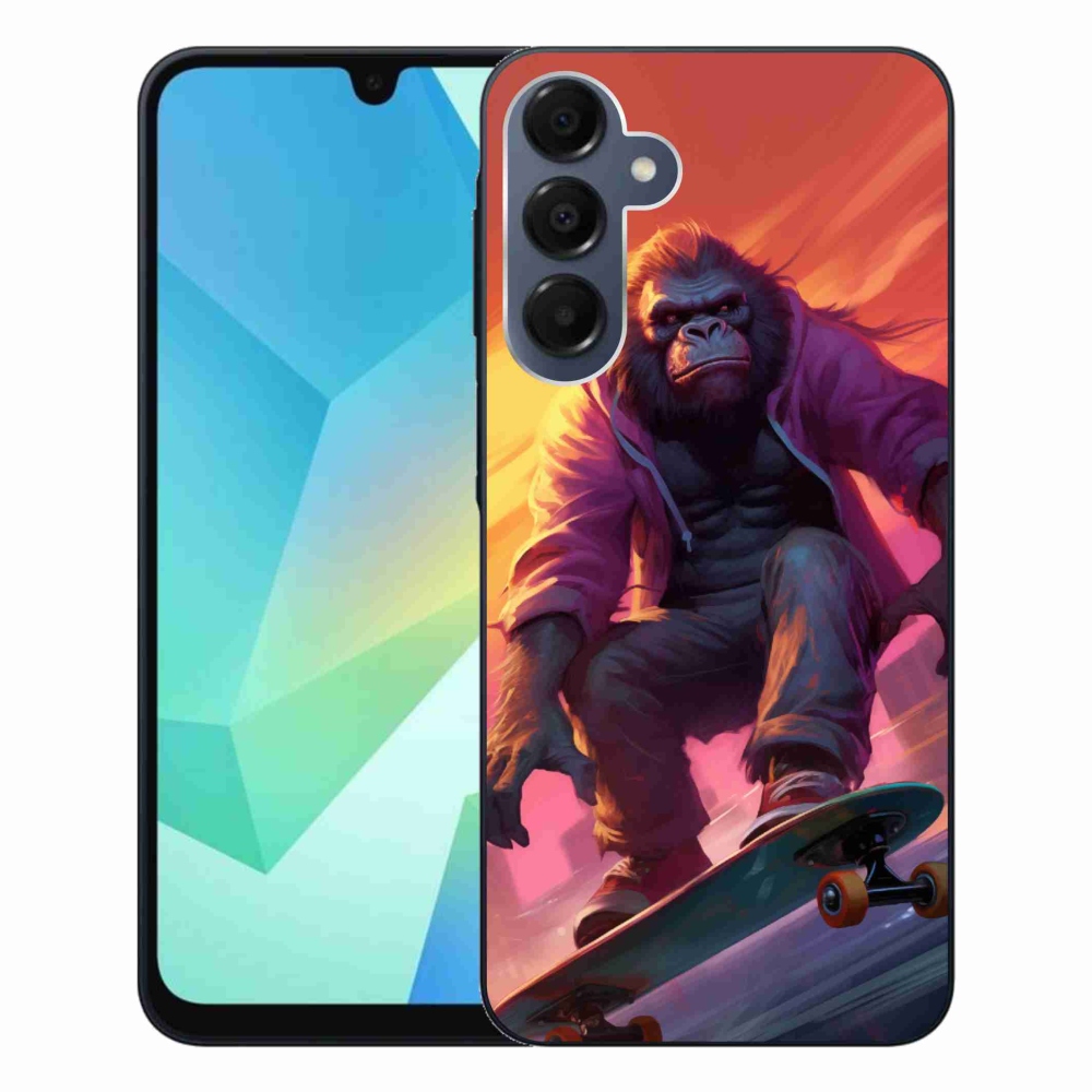 Gélový kryt mmCase na Samsung Galaxy A16 4G/5G - gorila na skateboarde