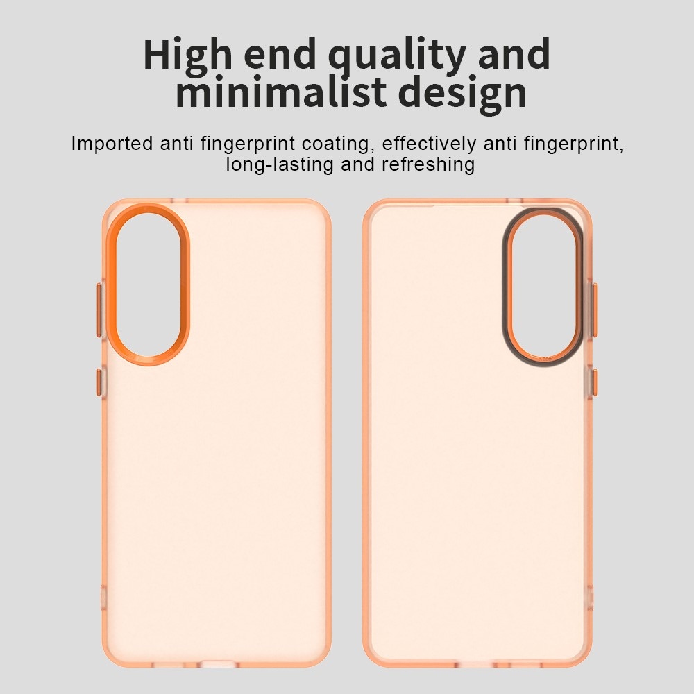 Candys matný gélový obal na Samsung Galaxy S25 Edge - oranžový