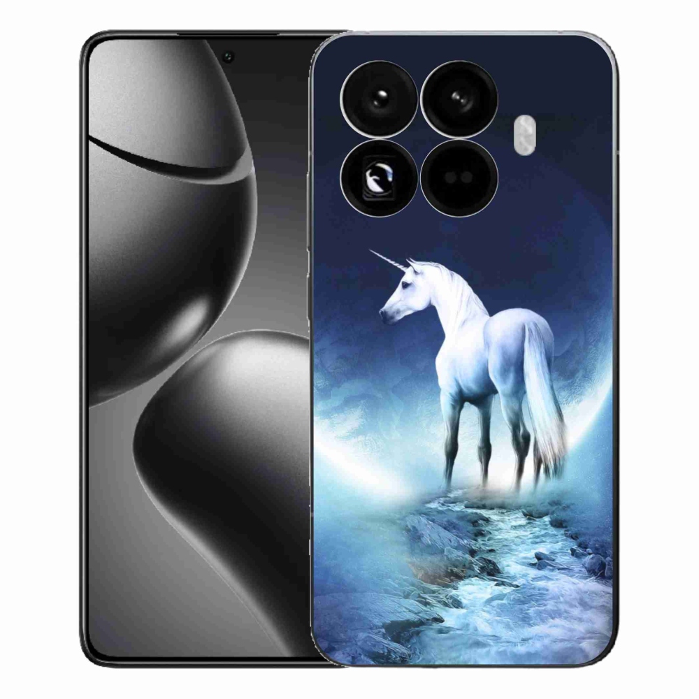 Gélový kryt mmCase na Xiaomi 15T Pro - biely jednorožec