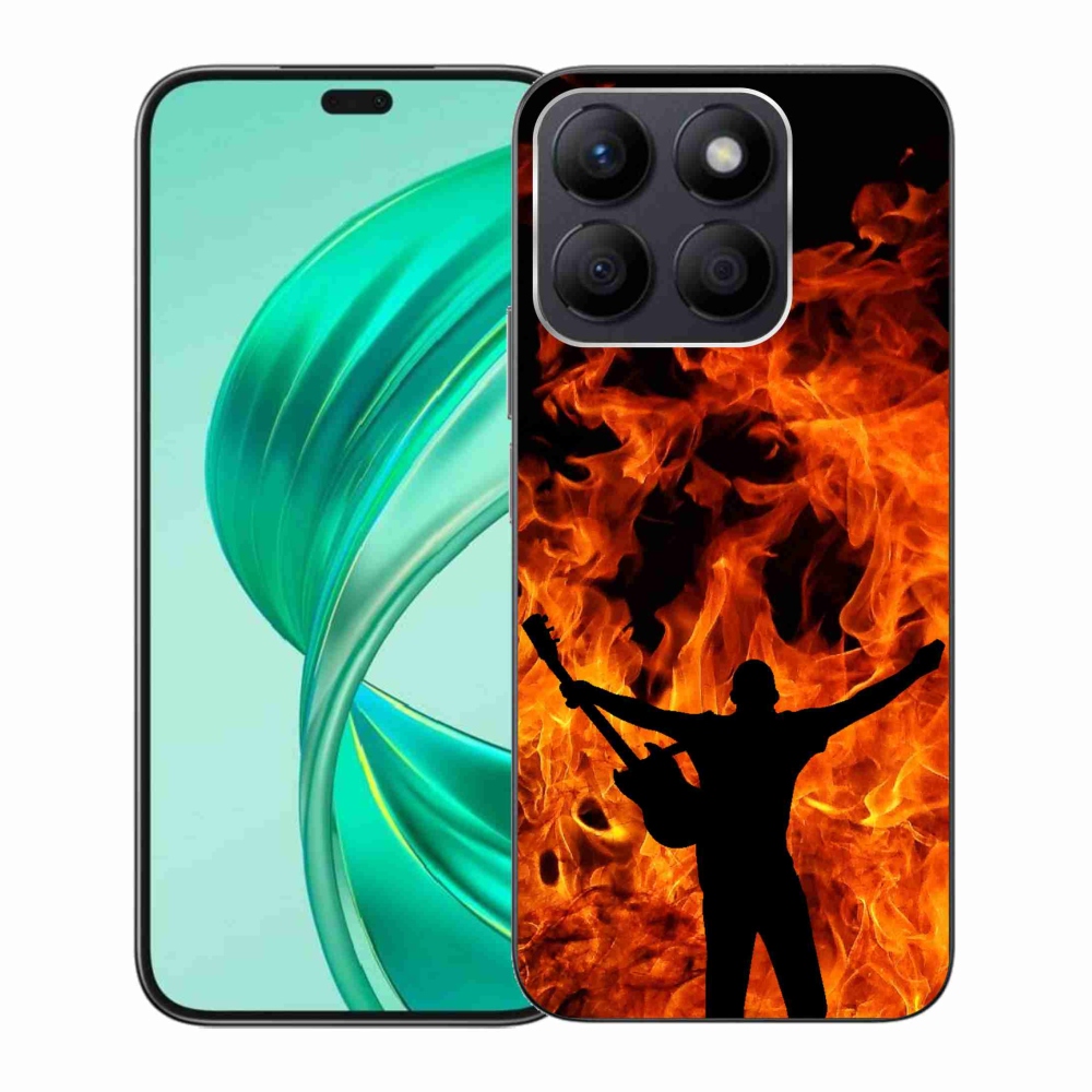 Gélový kryt mmCase na Honor X8b - muzikant a oheň