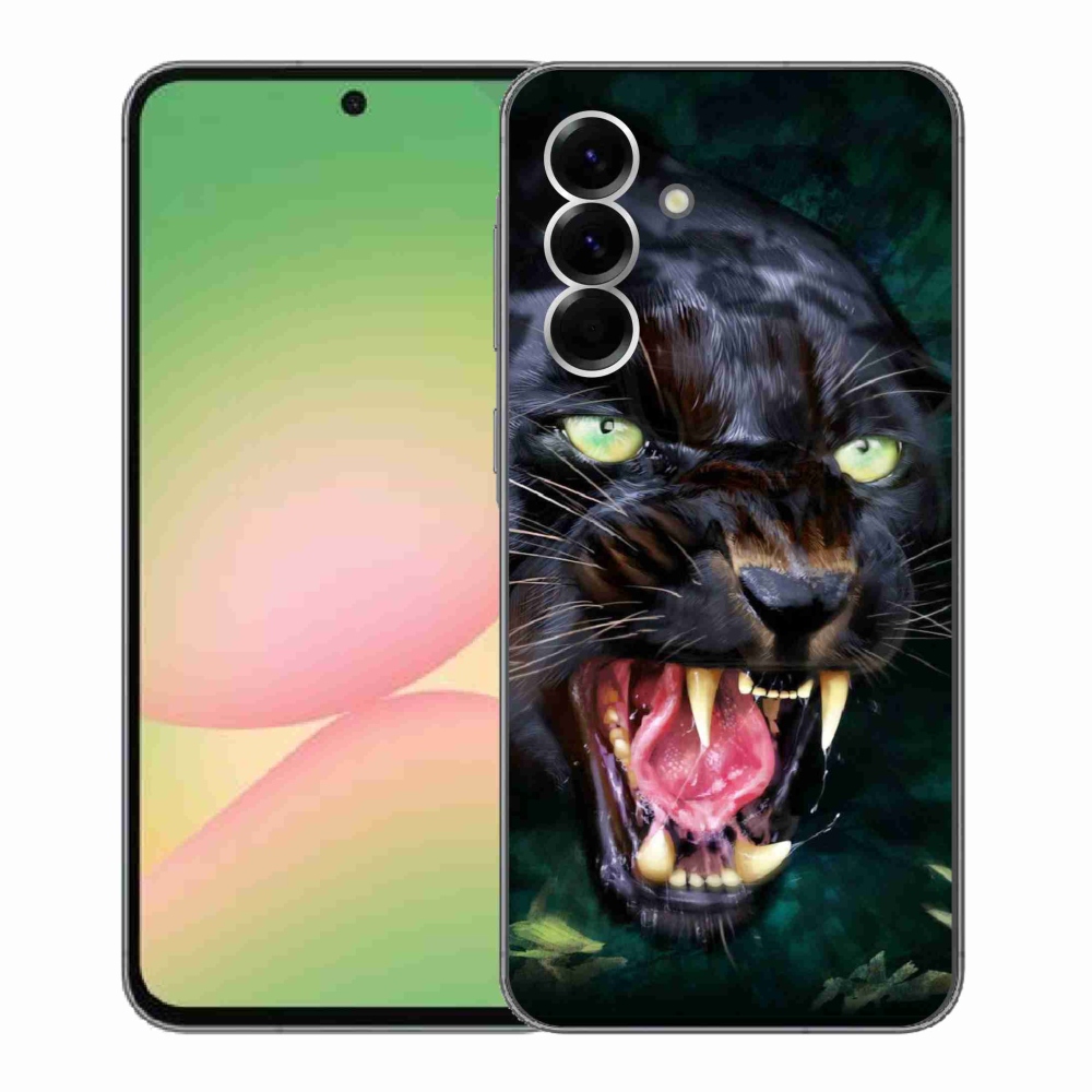 Gélový kryt mmCase na Samsung Galaxy A56 5G - rozzúrený čierny panter