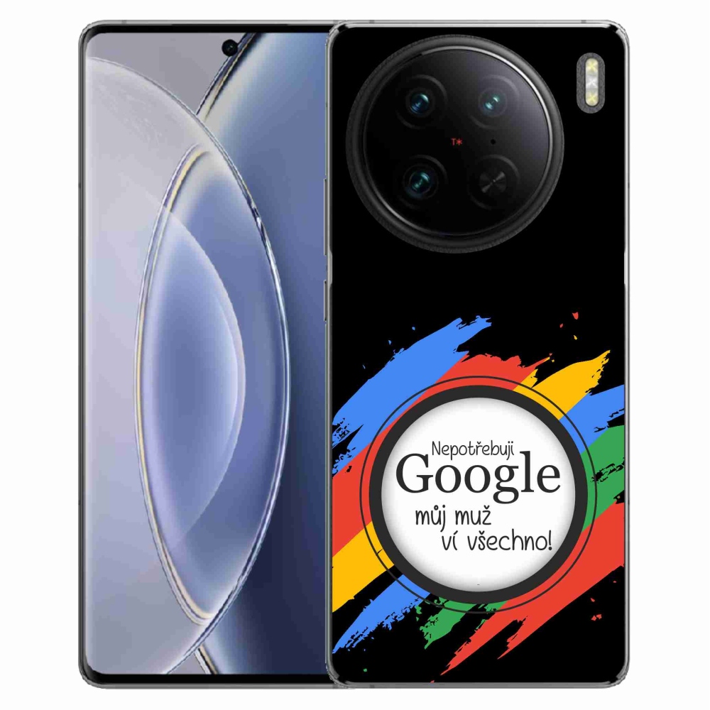 Gélový kryt mmCase na Vivo X90 Pro - muž vie všetko čierne pozadie