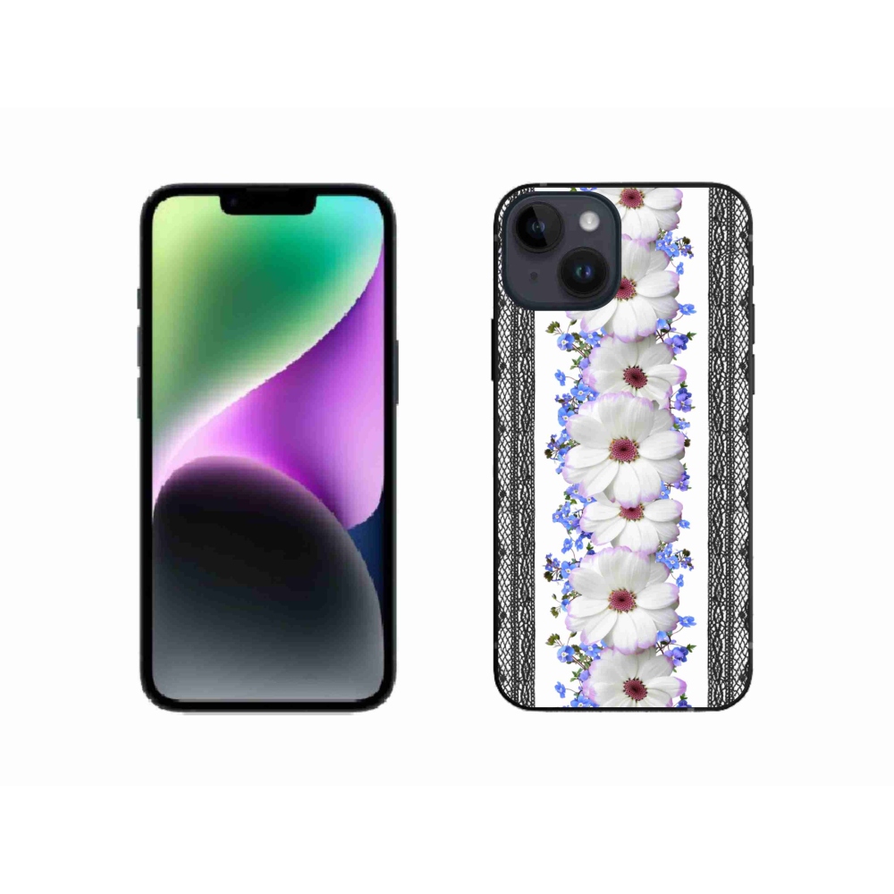 Gélový kryt mmCase na iPhone 14 - kvety 8