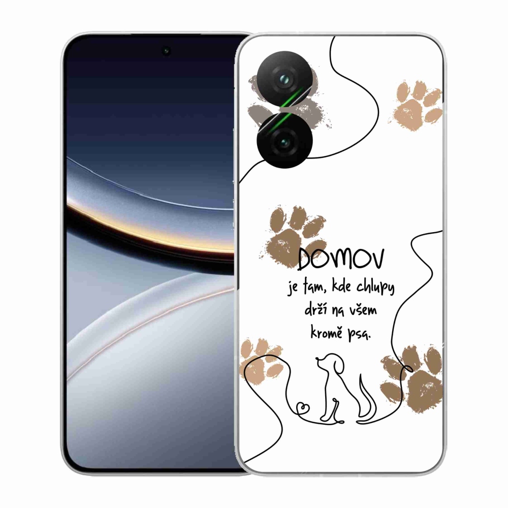 Gélový kryt mmCase na Xiaomi Poco F7 5G - psí motív biele pozadie