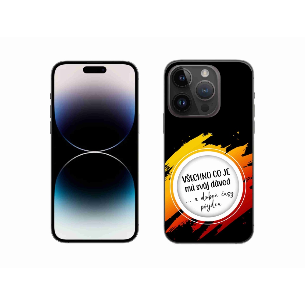 Gélový kryt mmCase na iPhone 14 Pro 6.1 - citát 3 čierne pozadie