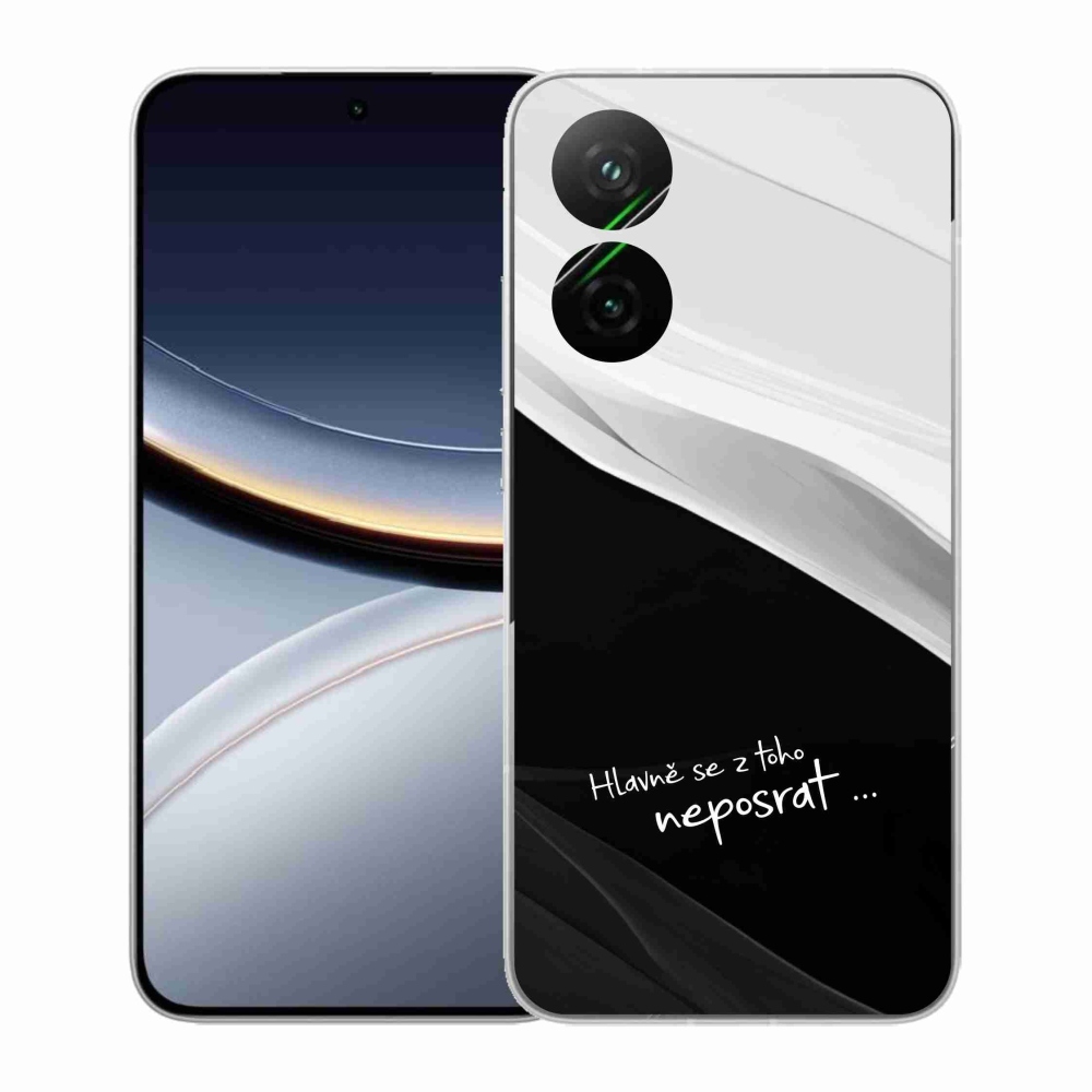 Gélový kryt mmCase na Xiaomi Poco F7 5G - vtipný text 13 čiernobiele pozadie