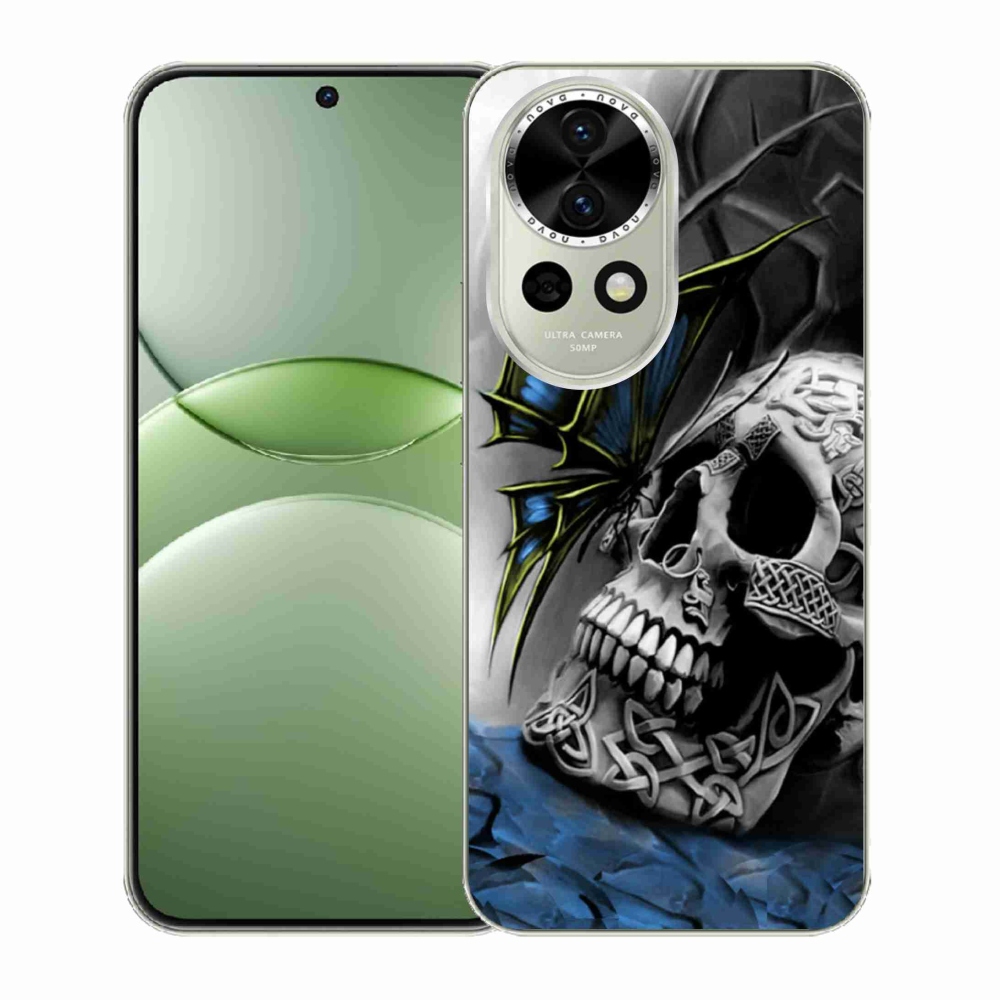 Gélový kryt mmCase na Huawei Nova 13 5G - motýľ a lebka