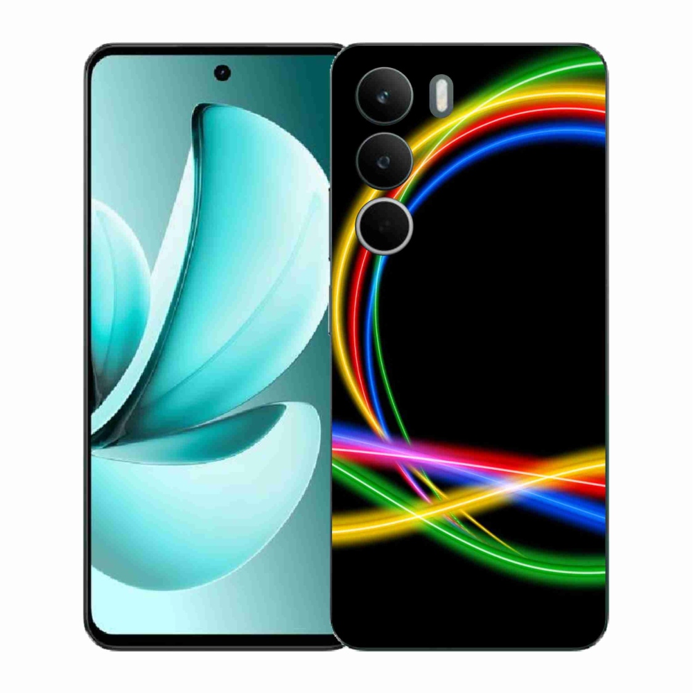 Gélový kryt mmCase na Realme C71 - neónové kruhy