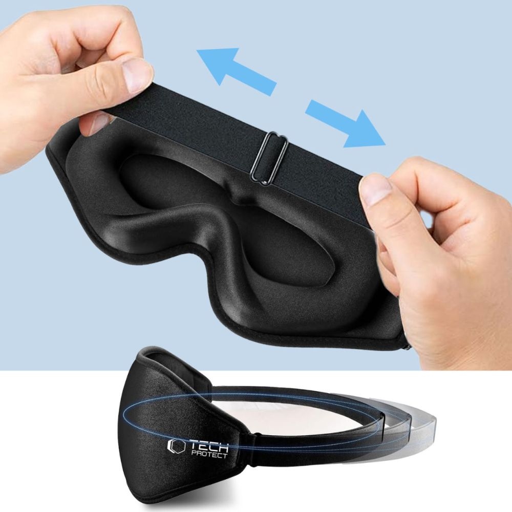 Tech-Protect EyeShade 3D maska ​​na spanie - čierna