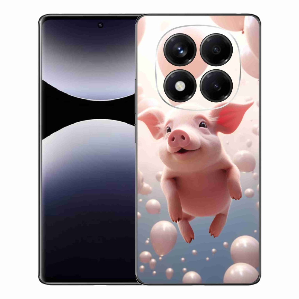 Gélový kryt mmCase na Xiaomi Redmi Note 14 Pro - prasiatko s balónikmi