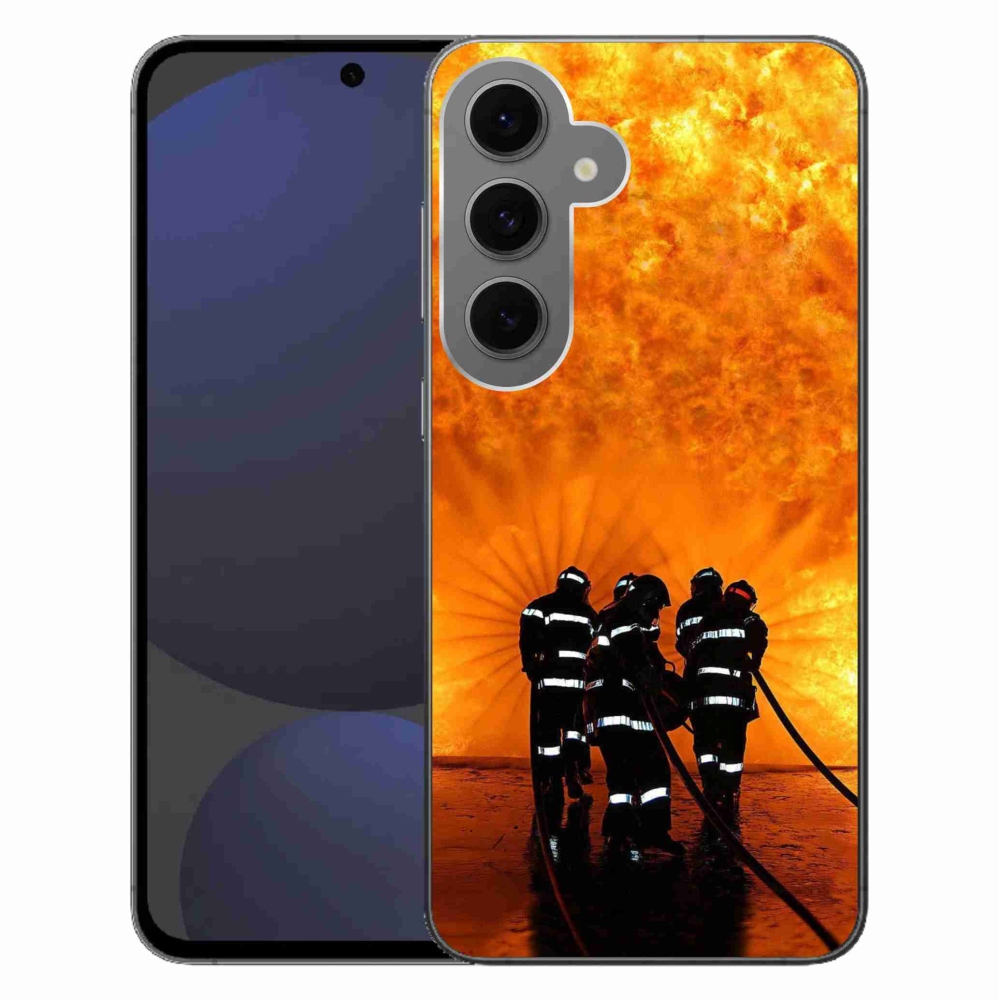 Gélový kryt mmCase na Samsung Galaxy S24 FE - požiar