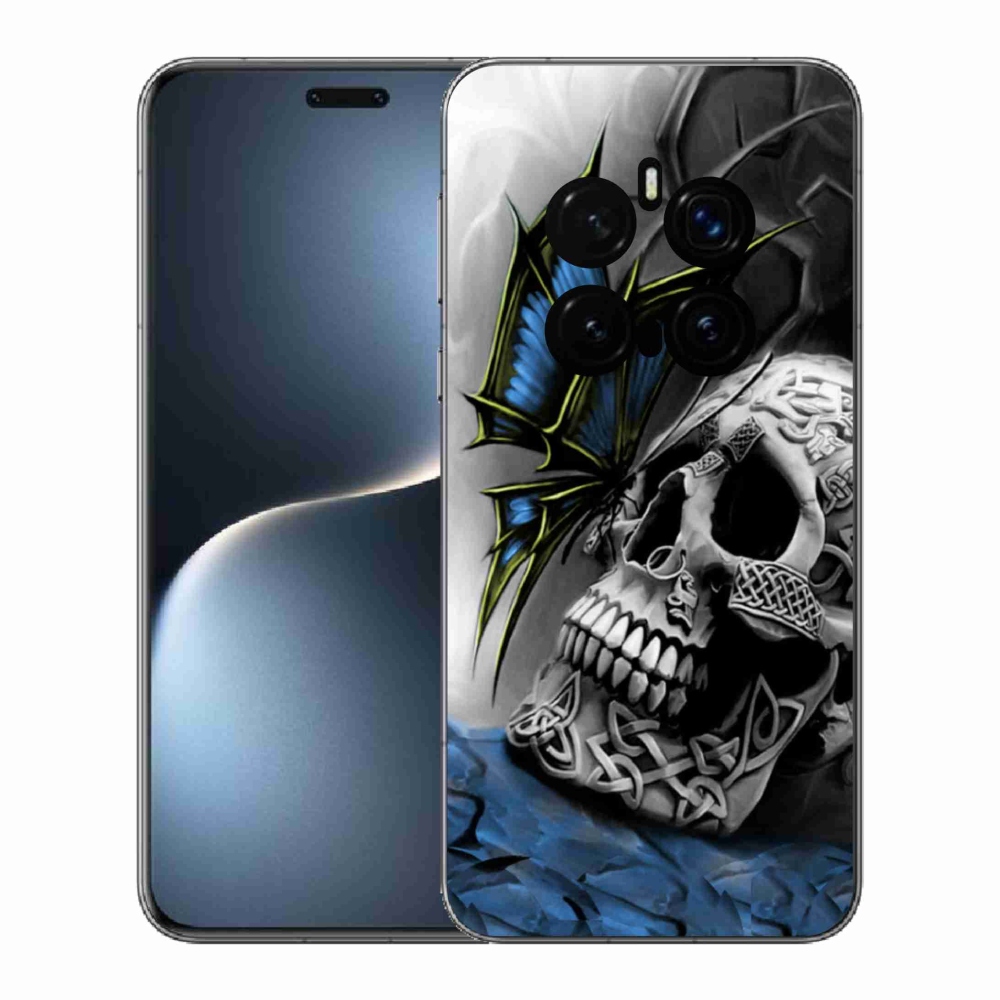Gélový kryt mmCase na Honor Magic 7 Pro 5G - motýľ a lebka