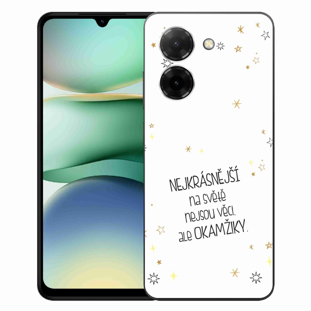 Gélový kryt mmCase na Xiaomi Redmi A5 (173.45x79.35x8.45mm) - citát 4 biele pozadie