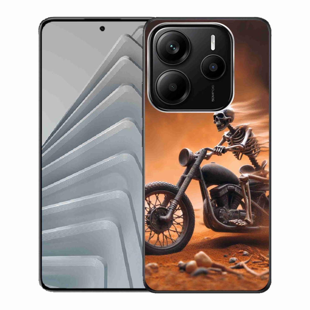 Gélový kryt mmCase na Xiaomi Redmi Note 14 5G - kostra na motorku