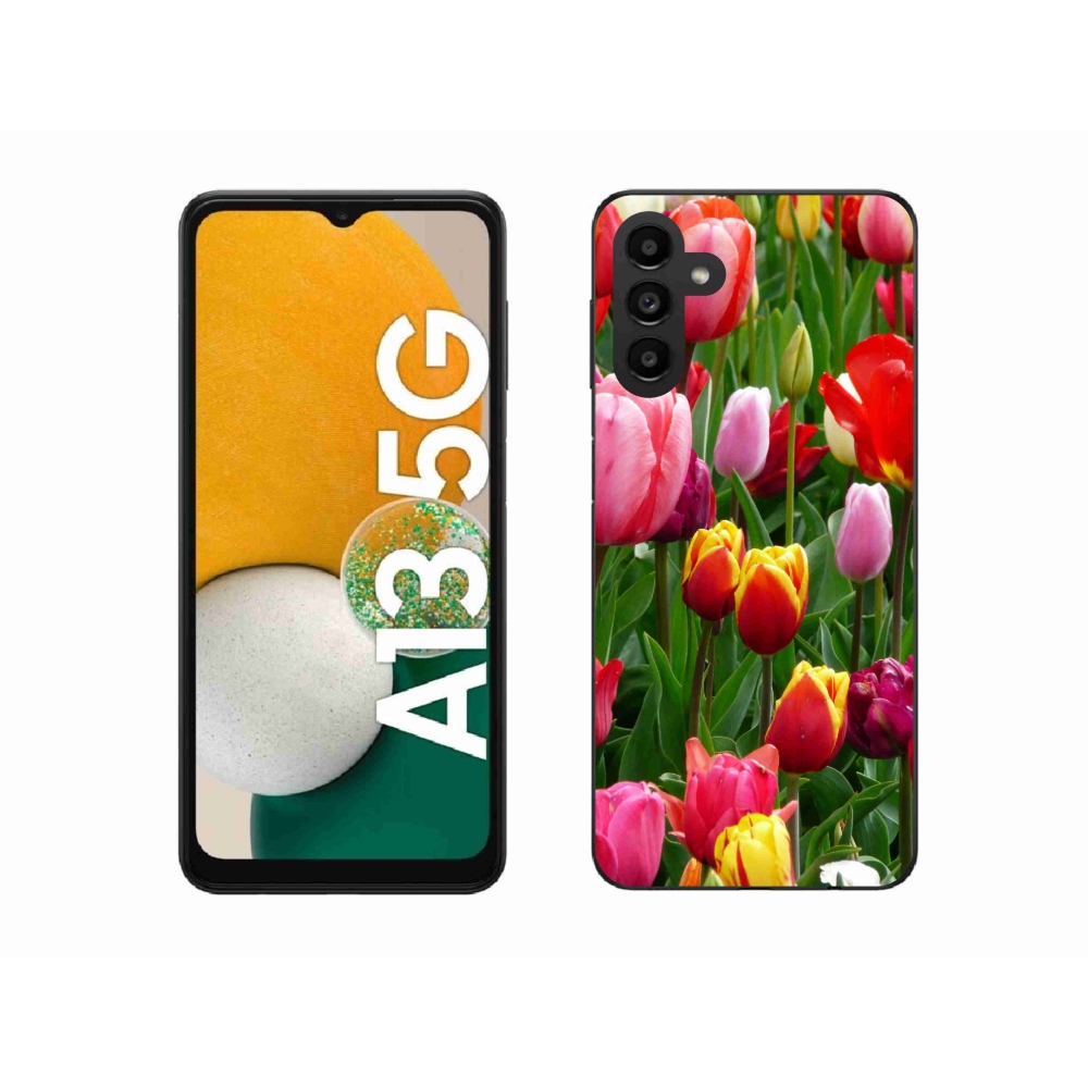 Gélový kryt mmCase na Samsung Galaxy A13 5G - tulipány