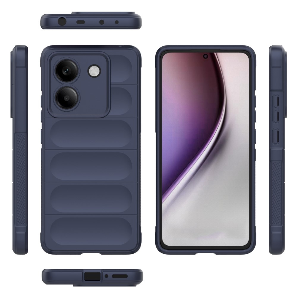 Rugg odolný gélový obal na Xiaomi Poco M7 Pro 5G - tmavomodrý