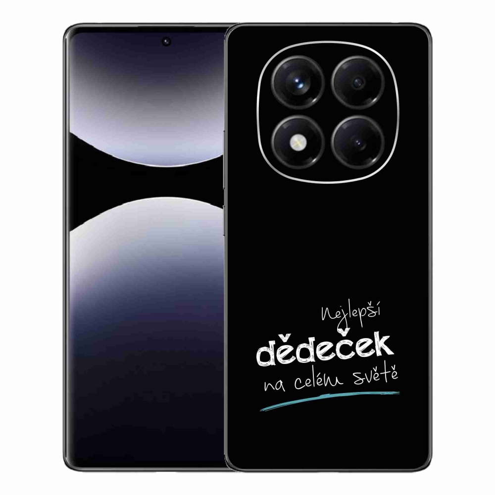 Gélový kryt mmCase na Xiaomi Redmi Note 14 Pro - najlepší dedko 3 čierne pozadie