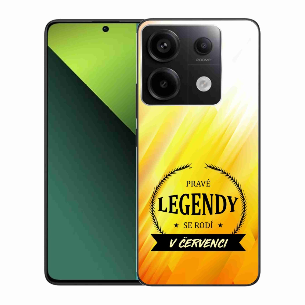 Gélový kryt mmCase na Xiaomi Redmi Note 13 Pro 5G/Poco X6 5G - legendy v júli žlté pozadie