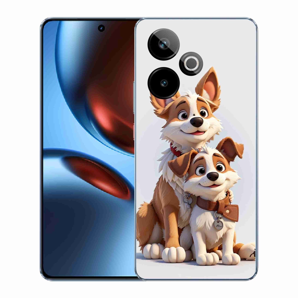 Gélový kryt mmCase na Realme GT 7 5G/GT 7T 5G - kreslenie psy
