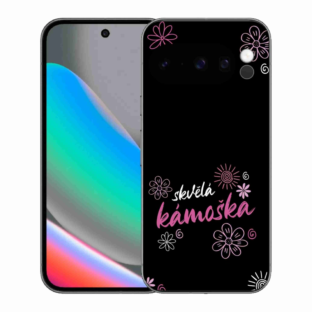 Gélový kryt mmCase na Google Pixel 10 Pro - skvelá kamoška čierne pozadie