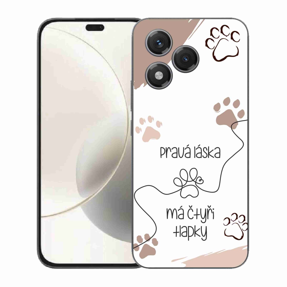 Gélový kryt mmCase na Honor 400 Lite - psí motív 1 biele pozadie