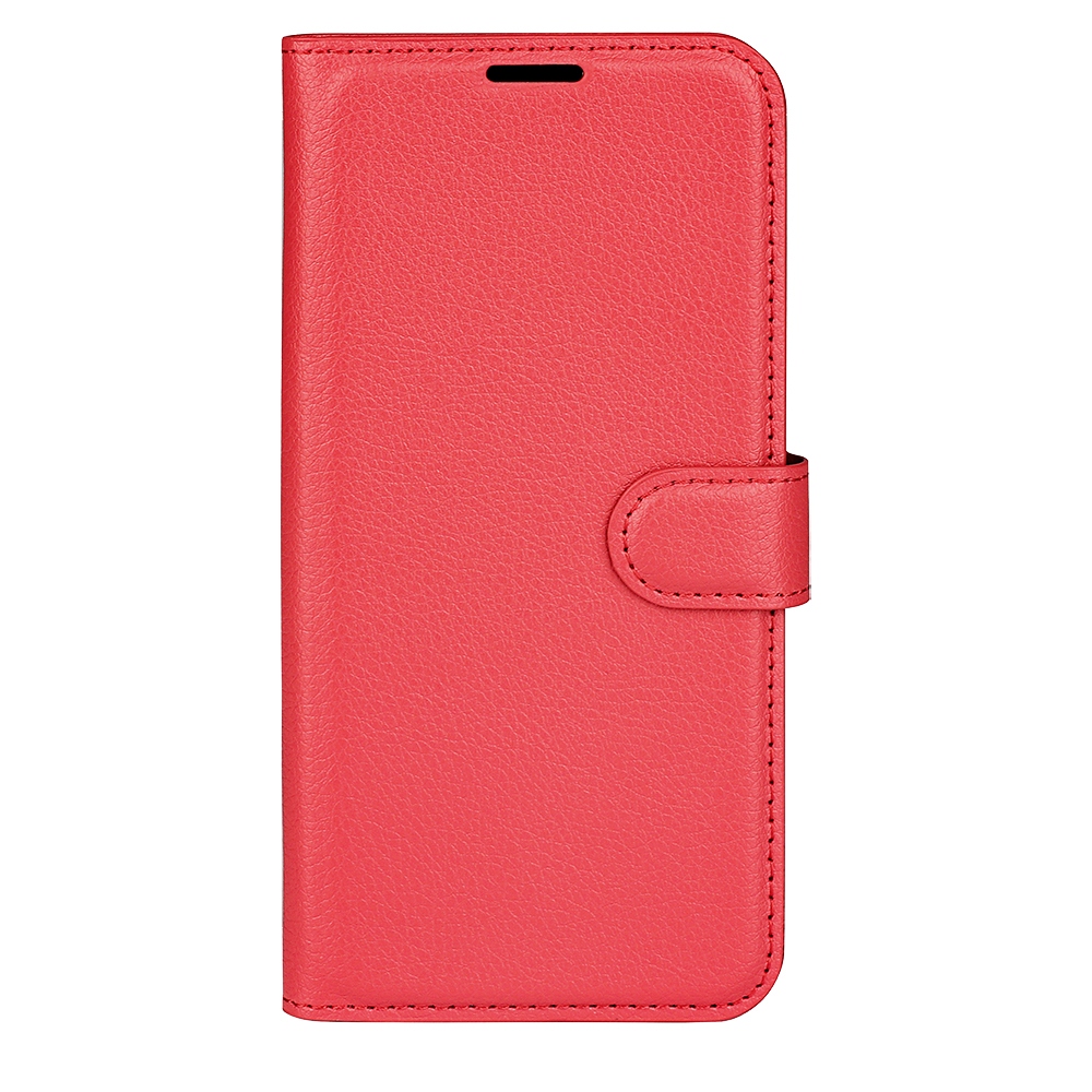 Litchi knižkové puzdro na Xiaomi Poco F7 5G - červené