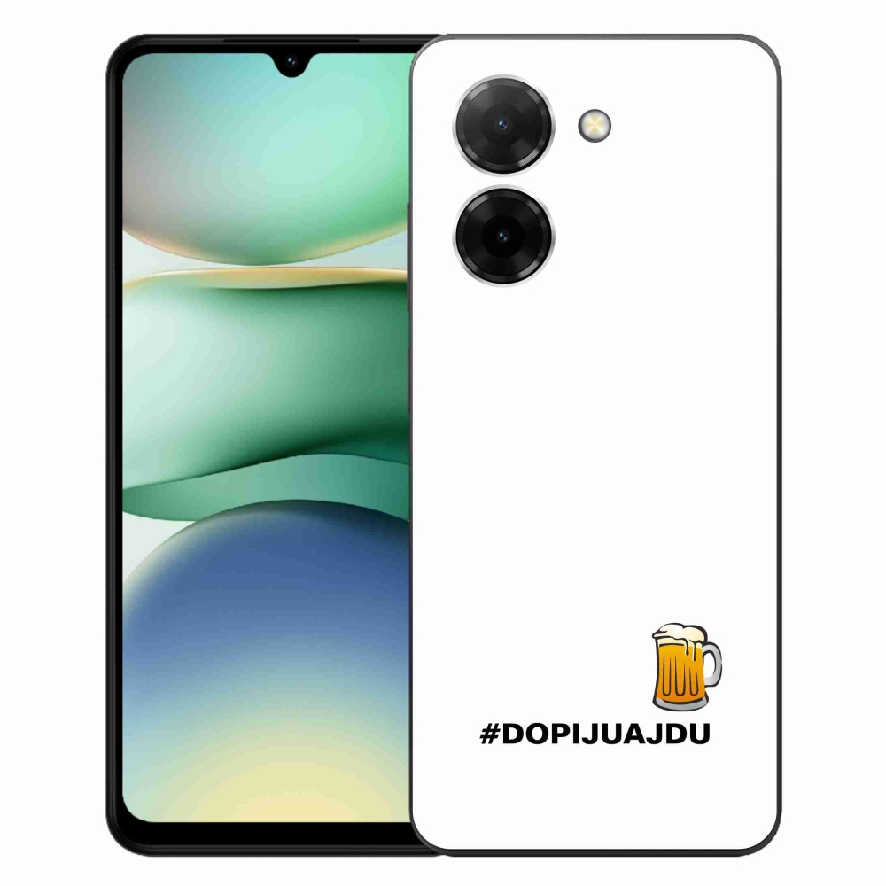 Gélový kryt mmCase na Xiaomi Redmi A5 (171.7x77.8x8.3mm) - pivný motív 1 biele pozadie