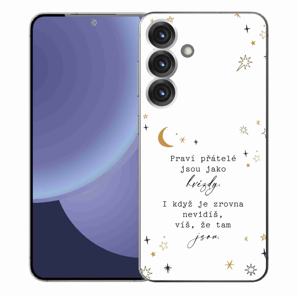 Gélový kryt mmCase na Samsung Galaxy S25+ - citát 6 biele pozadie