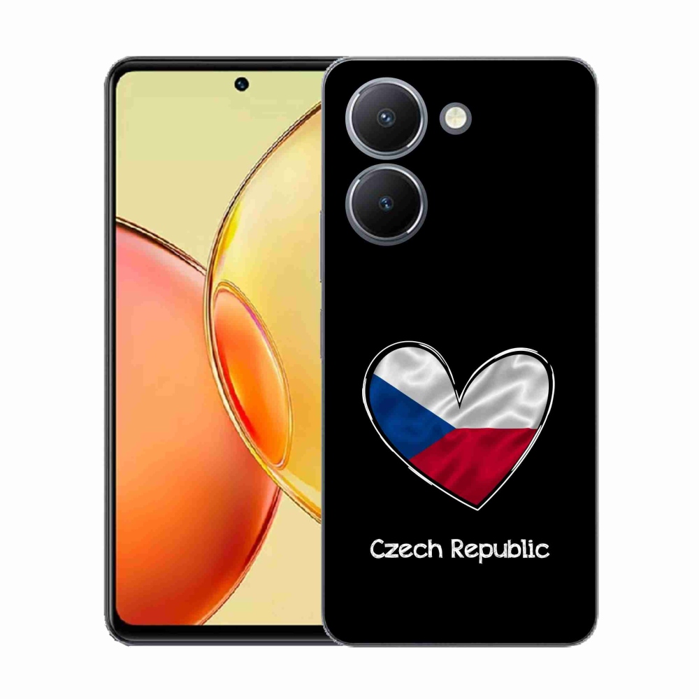 Gélový kryt mmCase na Vivo Y36 - vlajka srdca čierne pozadie