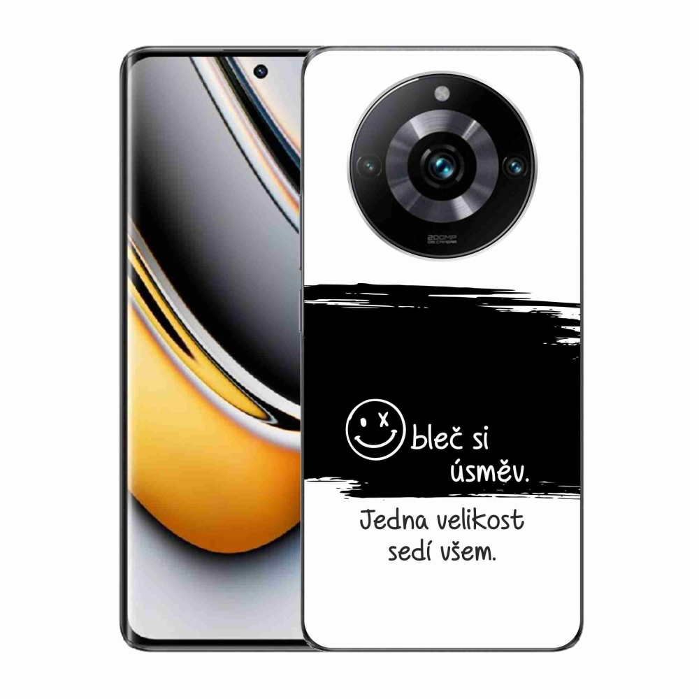 Gélový kryt mmCase na Realme 11 Pro/11 Pro+ - vtipný text 8 čiernobiele pozadie