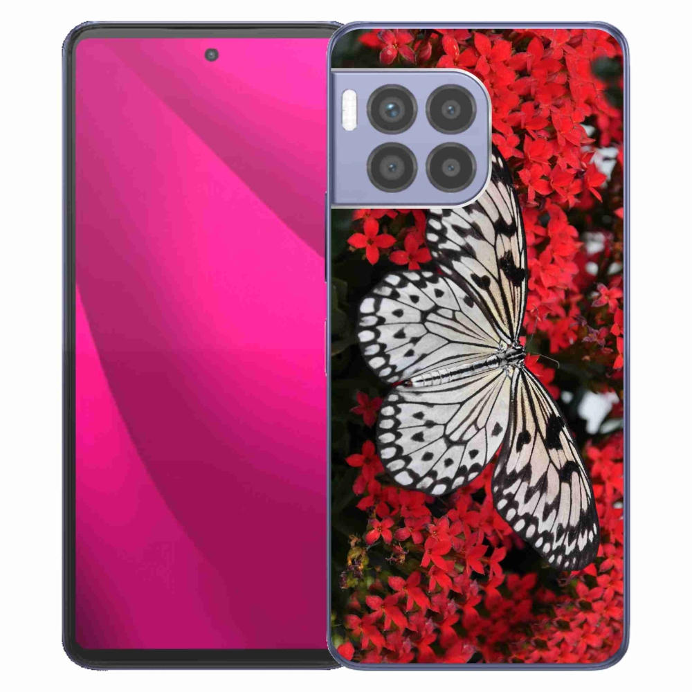 Gélový kryt mmCase na T-Mobile T Phone 2 Pro - čiernobiely motýľ 1