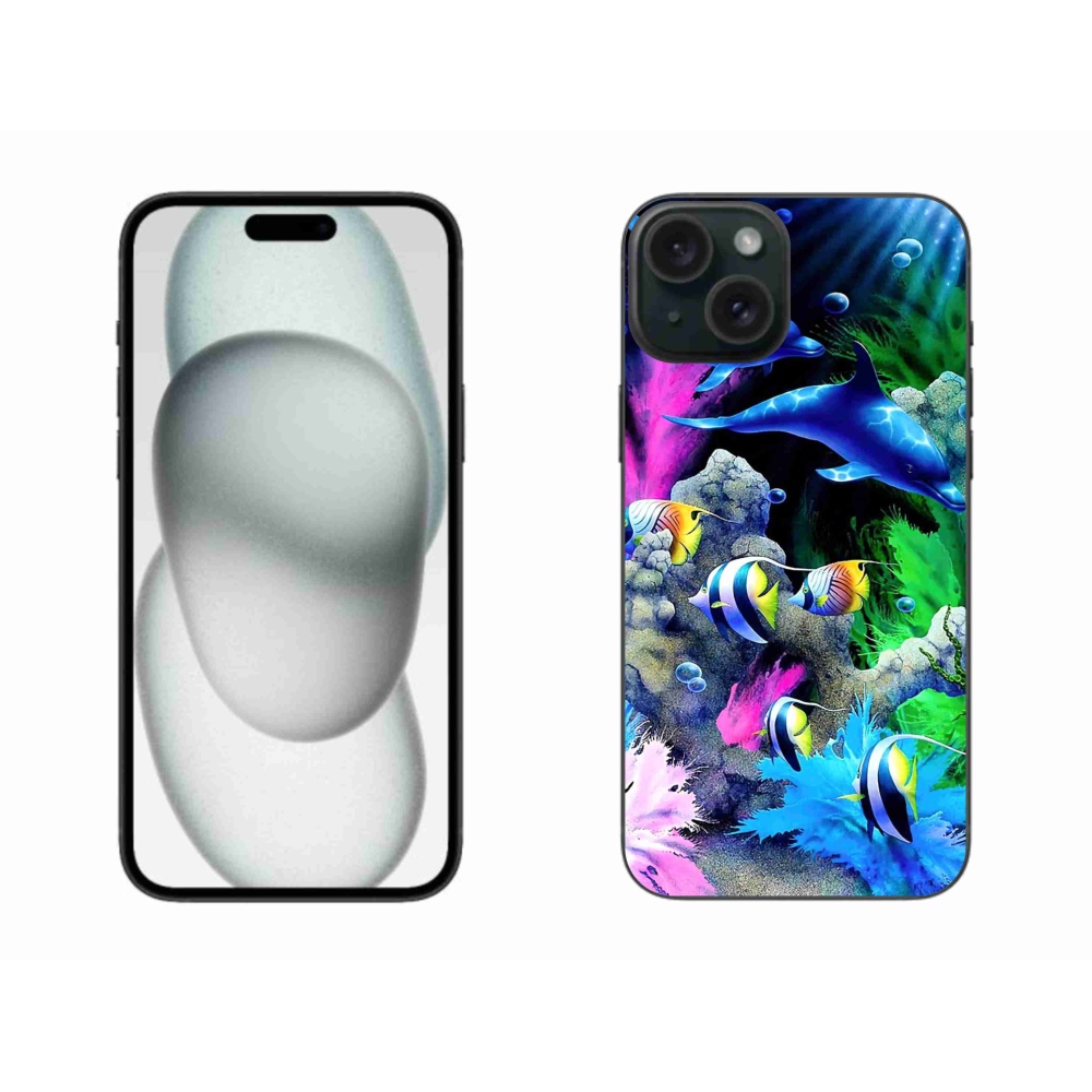 Gélový obal mmCase na iPhone 15 Plus - morský svet