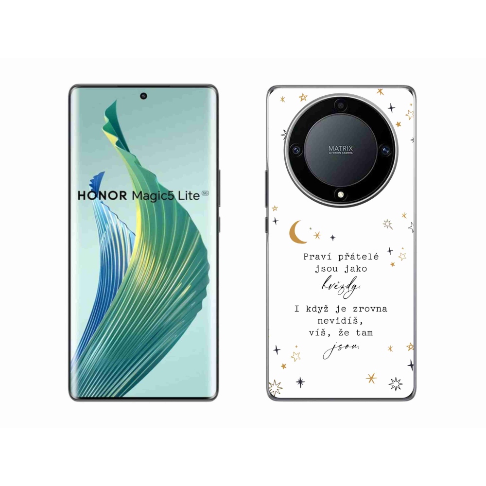 Gélový kryt mmCase na Honor Magic 5 Lite 5G - citát 6 biele pozadie