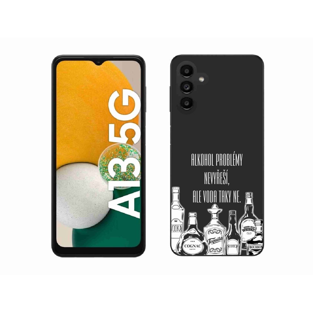Gélový kryt mmCase na Samsung Galaxy A13 5G - vtipný text čierne pozadie